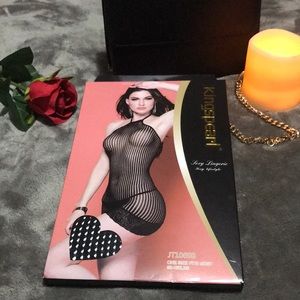 Sexy Lingerie! Black lace, nylon spandex, one size, original packaging.